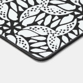 Zwart-wit Abstract Bloemen Naadloze Bohemian Bureaumat (Hoek)