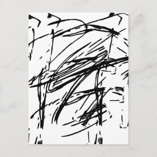 Zwart-wit abstract briefkaart