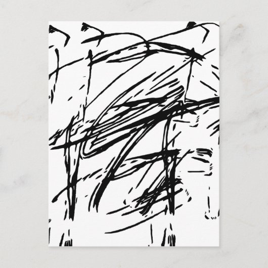 Zwart-wit abstract briefkaart (Voorkant)