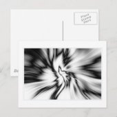Zwart-wit abstract briefkaart (Voorkant / Achterkant)