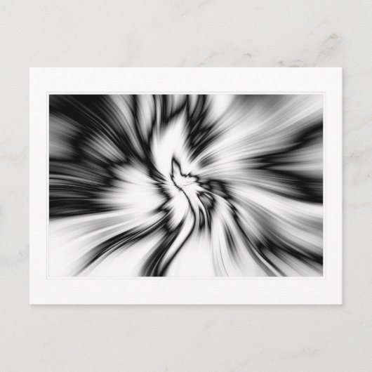 Zwart-wit abstract briefkaart (Voorkant)