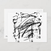 Zwart-wit abstract briefkaart (Voorkant / Achterkant)