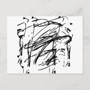 Zwart-wit abstract briefkaart