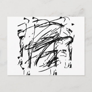 Zwart-wit abstract briefkaart