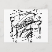 Zwart-wit abstract briefkaart (Voorkant)