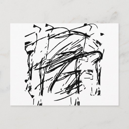 Zwart-wit abstract briefkaart (Voorkant)