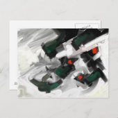 Zwart-wit Abstract Briefkaart (Voorkant / Achterkant)