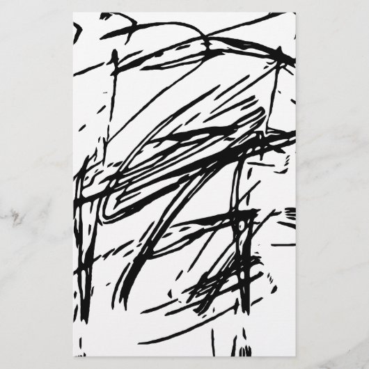 Zwart-wit abstract briefpapier (Voorkant)