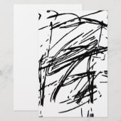 Zwart-wit abstract briefpapier (Voorkant / Achterkant)
