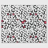 Zwart wit abstract cadeaupapier (Vlak)