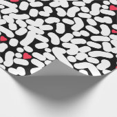 Zwart wit abstract cadeaupapier (Hoek)