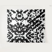 Zwart-wit Abstract camouflagepatroon Wandkleed (Voorkant (horizontaal))