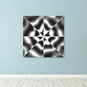 Zwart-wit abstract canvas afdruk (Insitu (Houten vloer))