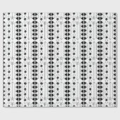 Zwart-wit Abstract cirkeldriehoekpatroon Cadeaupapier (Vlak)