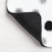 Zwart-wit Abstract cirkelpatroon Mousepad Muismat (Hoek)