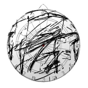 Zwart-wit abstract dartbord