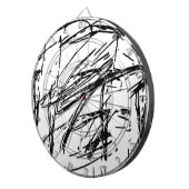 Zwart-wit abstract dartbord (Voorkant Rechts)