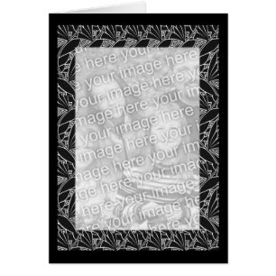 Zwart-wit, abstract design fotokaart