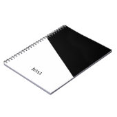 zwart-wit abstract diagonaal notitieboek (Linkerzijde)