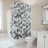 Zwart wit Abstract Douchegordijn (In situ)
