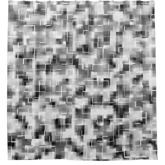 Zwart wit Abstract Douchegordijn (Voorkant)