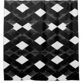 Zwart-wit Abstract douchegordijn stijl 2 (Voorkant)