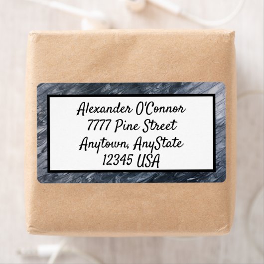 Zwart wit Abstract Etiket (Insitu)