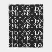 Zwart-wit Abstract Fleece Deken (Voorkant)