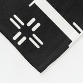 Zwart-wit Abstract Fleece Deken (Hoek)