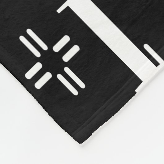 Zwart-wit Abstract Fleece Deken (Hoek)