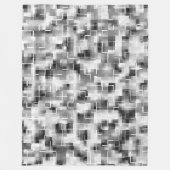 Zwart wit Abstract Fleece Deken (Voorkant)