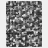 Zwart wit Abstract Fleece Deken (Voorkant)