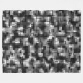 Zwart wit Abstract Fleece Deken (Voorkant (Horizontaal))