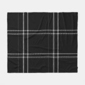 Zwart-wit Abstract Fleece Deken (Voorkant (Horizontaal))