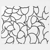 Zwart-wit, Abstract Fleece Deken (Voorkant (Horizontaal))
