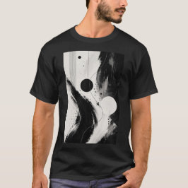 Zwart & Wit Abstract Flow T-shirt