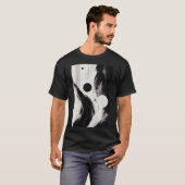 Zwart & Wit Abstract Flow T-shirt (Voorkant volledig)