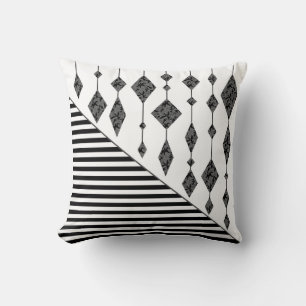Zwart-wit, abstract, geometrisch, eenvoudig, scann kussen