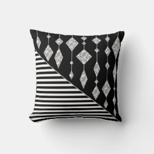 Zwart-wit, abstract, geometrisch, eenvoudig, scann kussen