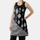 Zwart-wit, abstract, geometrisch, eenvoudig, scann schort (Insitu)