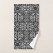 Zwart-wit abstract geometrisch modern patroon bad handdoek (Handdoek)