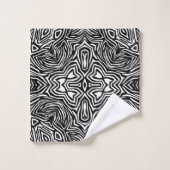 Zwart-wit abstract geometrisch modern patroon bad handdoek (Wasdoekje)