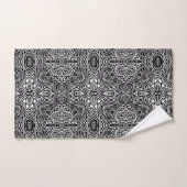 Zwart-wit abstract geometrisch modern patroon bad handdoek (Handdoek)