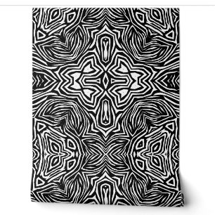 Zwart-wit abstract geometrisch modern patroon behang