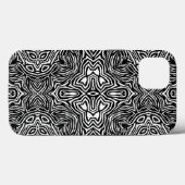 Zwart-wit abstract geometrisch modern patroon Case-Mate iPhone case (Achterkant (horizontaal))