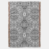 Zwart-wit abstract geometrisch modern patroon deken (Voorkant Verticaal)