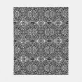 Zwart-wit abstract geometrisch modern patroon fleece deken (Voorkant)