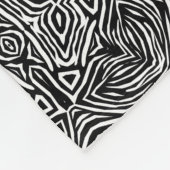 Zwart-wit abstract geometrisch modern patroon fleece deken (Hoek)
