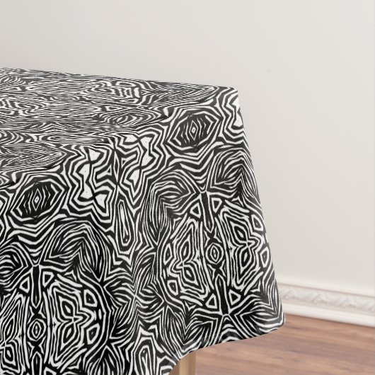 Zwart-wit abstract geometrisch modern patroon tafelkleed (Voorbeeld)