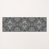 Zwart-wit abstract geometrisch modern patroon yogamat (Achterkant (horizontaal))